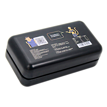 黑色菊粉鐵罐子-長方形蛋白質粉馬口鐵罐定制